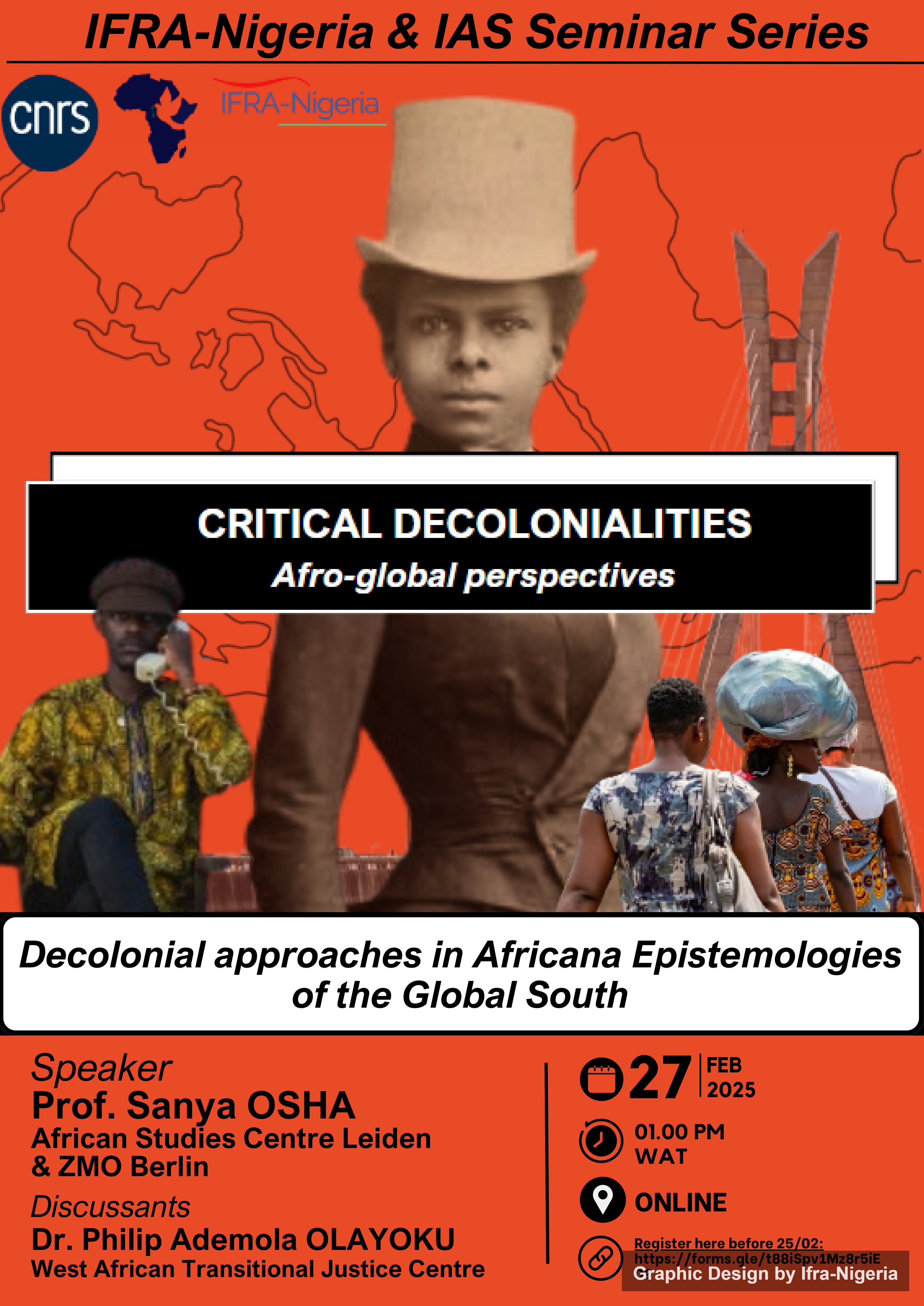 Critical Decolonialities continues with Decolonial approaches in Africana Epistemologies of the Global South (February 27, 2025)